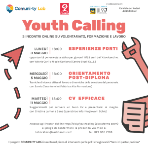 youth calling volontariato lavoro e formazione