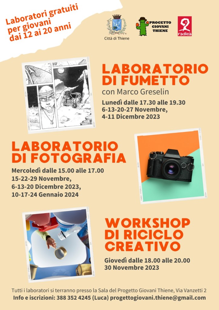 laboratori Thiene novembre-dicembre 2023